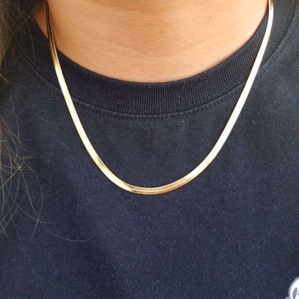 Gold Chain 14k Gold Herringbone Chain